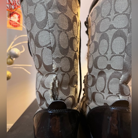 COACH PEGGY BOOTS LACE UP SNOW BOOTS MID CALF Y2K SIZE 7 - Picture 5 of 8
